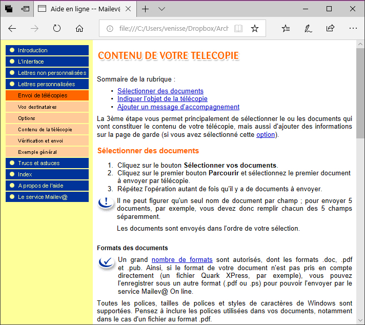 Mailev@ HTML Help